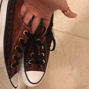 Orange/red/black Converse Knit Low Top Unisex Knit